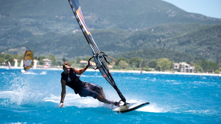 Windsurfing at Cosmos Beach Club