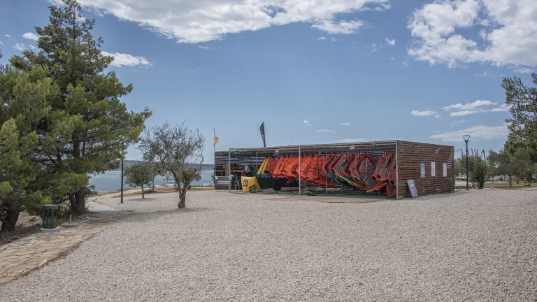 Windsurf racks at Alana Beach Club