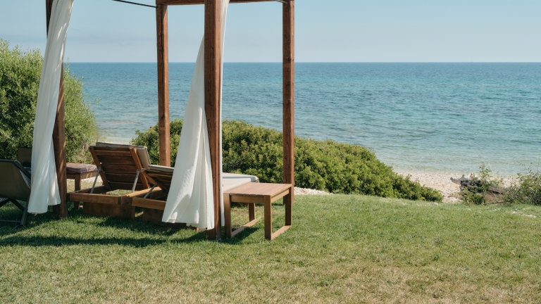 Beach cabana at Neilson | Mangia's Torre del Barone