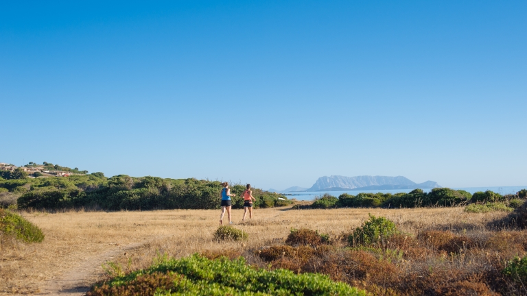Running in Sardinia landscape 