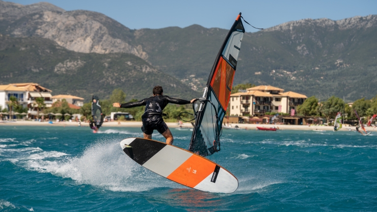 Windsurfing at Cosmos Beach Club