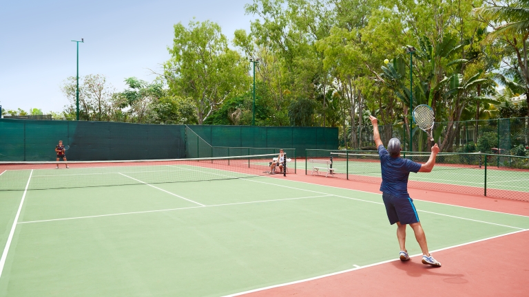 Two tennis courts and four pickleball courts at Neilson | The Ravenala Attitude