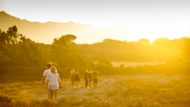 Evening group walk in Sardinia
