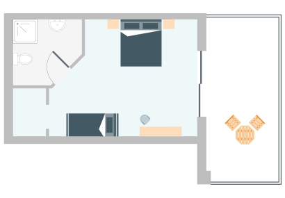 DOUBLE OR TWIN ROOM WITH BUNK BEDS