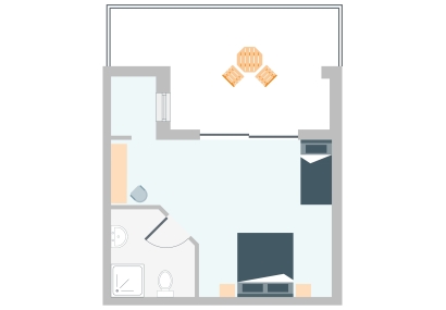 TWO DOUBLE OR TWIN ROOMS WITH EXTRA BED