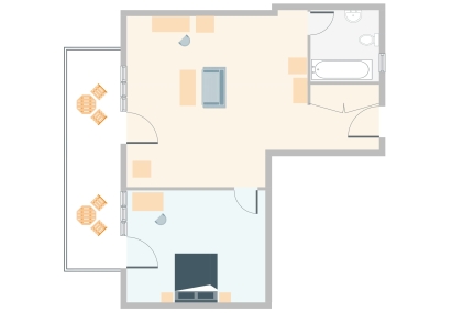 SUITE WITH SEA VIEW