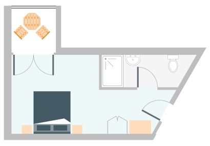 Double or twin room - restricted view