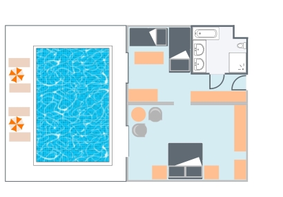 GARDEN SUITE WITH PRIVATE POOL