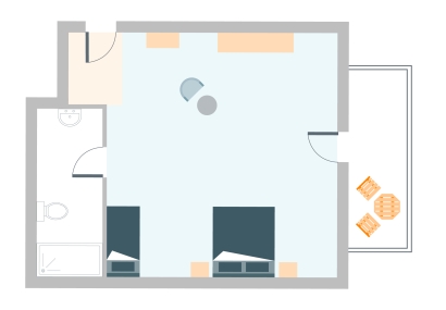 Twin or double room