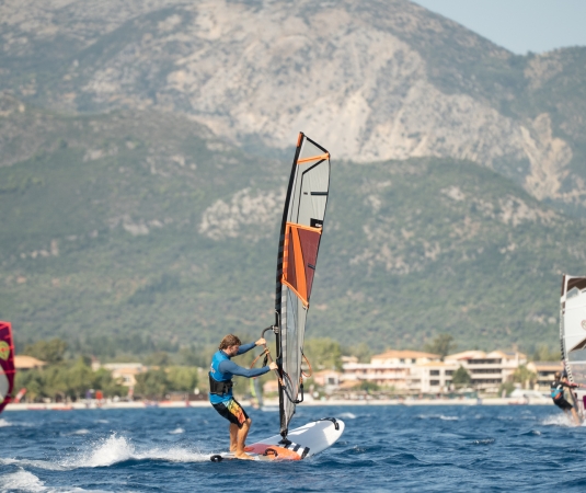 Windsurfing in Vassiliki at Cosmos Beach Club