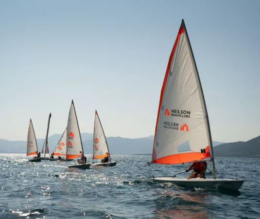 Dinghy sailing.