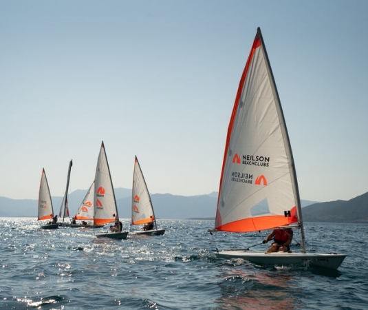 Dinghy sailing.