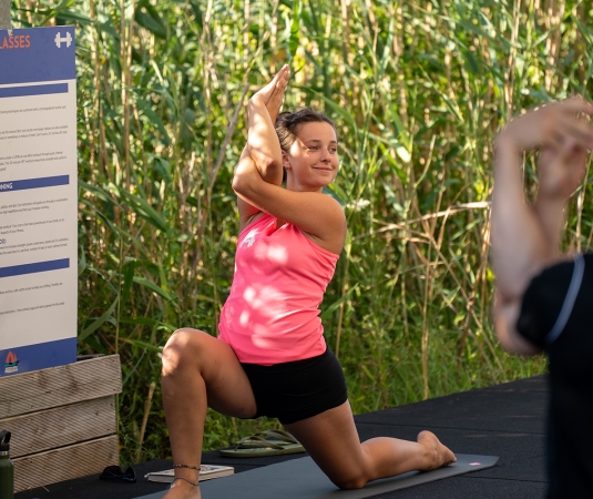 Yoga session at Cosmos