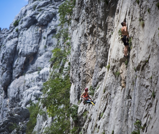 Climbing in the national park