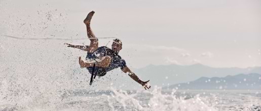 Wakeboarding wipe out