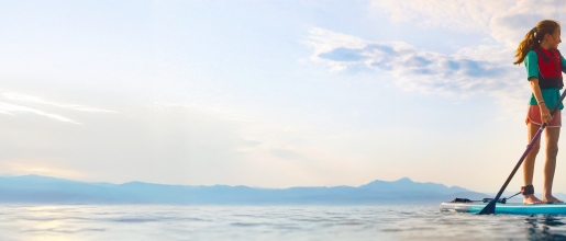 Paddle boarding in Greece