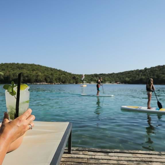 Relaxing down by the waterfront