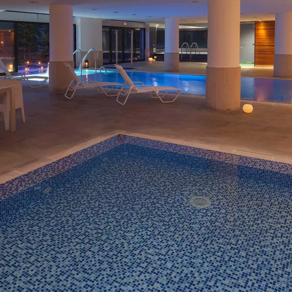 The pool area