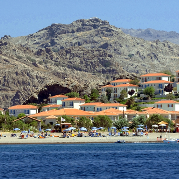 beachclub as seen from the sea