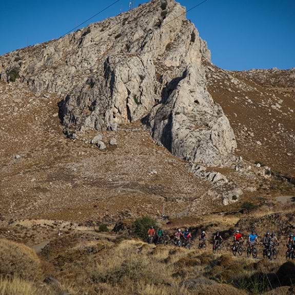 dramatic scenery on the guided bike rides