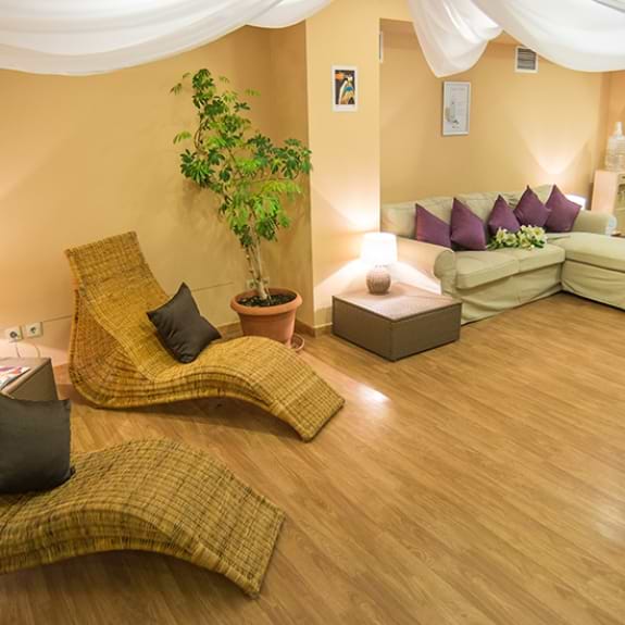 calm and peaceful wellness area