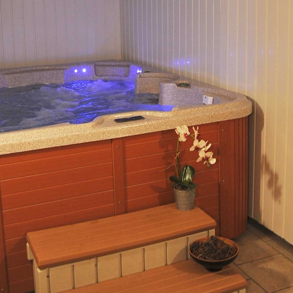 The indoor hot tub