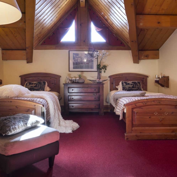 A typical club twin room