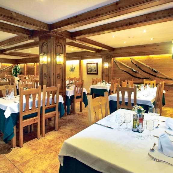 The buffet dining area