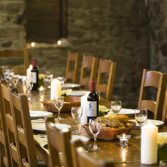 Free-flowing wine with dinner