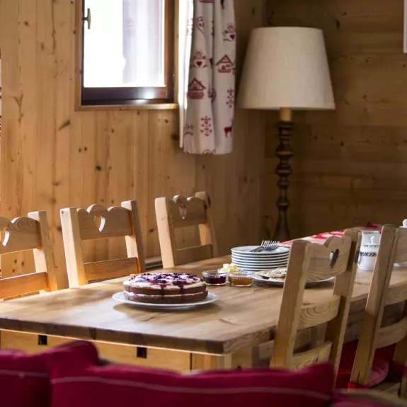 The dining area