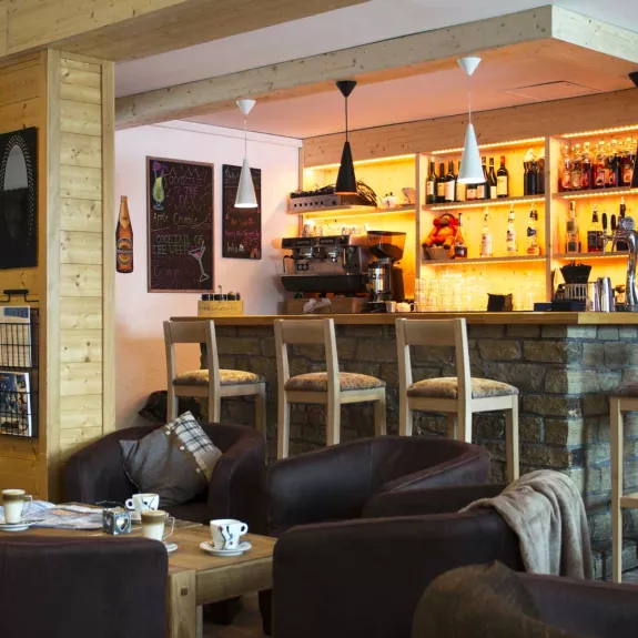 The bar area