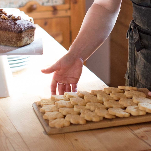 Freshly made afternoon cake and biscuits