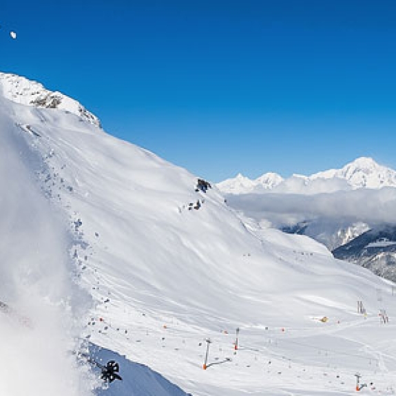 man skiing in France