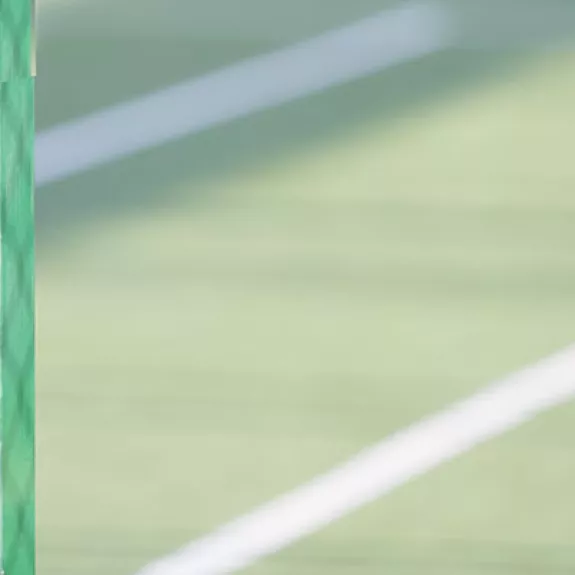 close up of tennis court and net