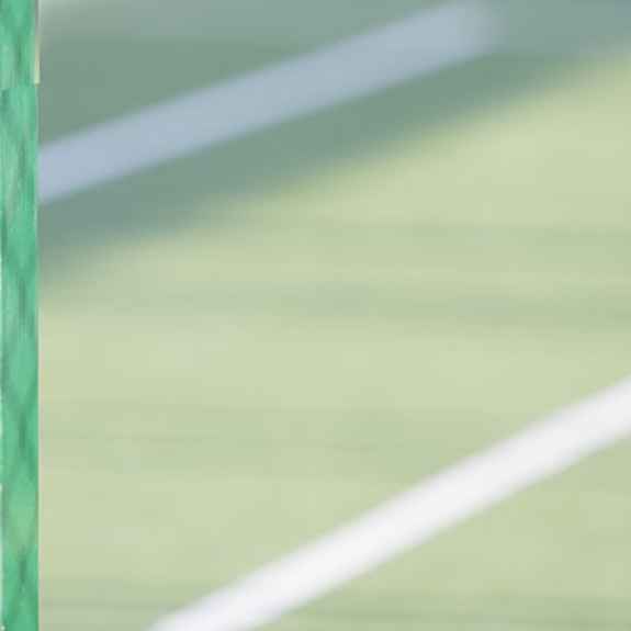close up of tennis court and net