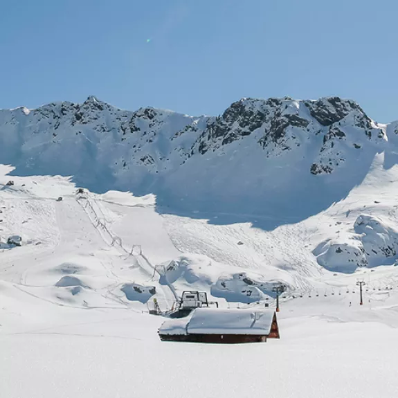 snow covered mountains in Italy