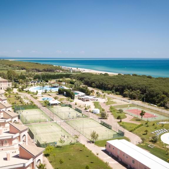 aerial view of airone beachclub