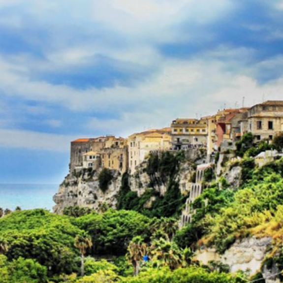 Hillside town in Calabria, Italy