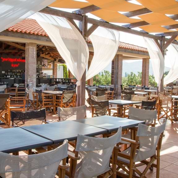 the pool bar and seating 