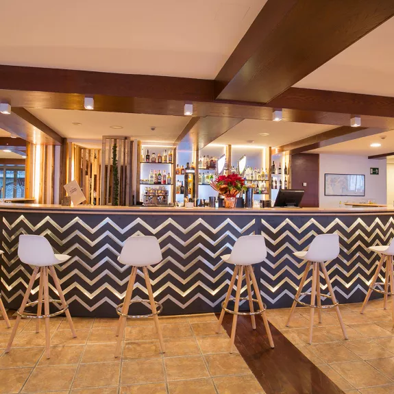 The large hotel bar
