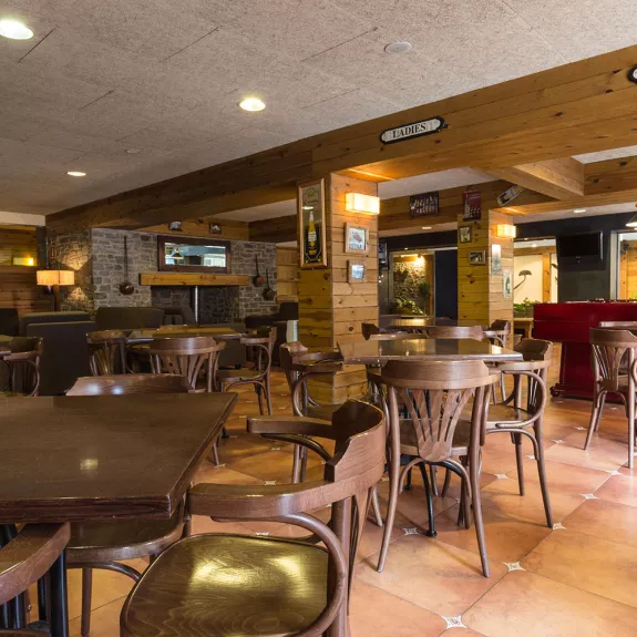 The spacious bar