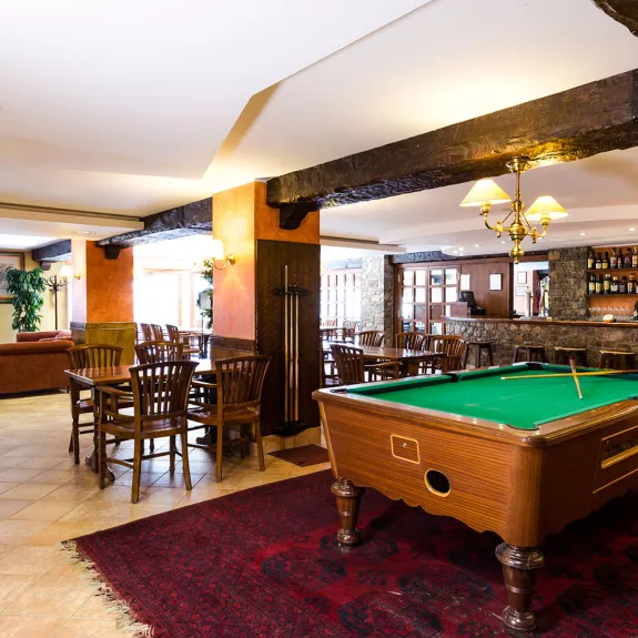 Bar with pool table