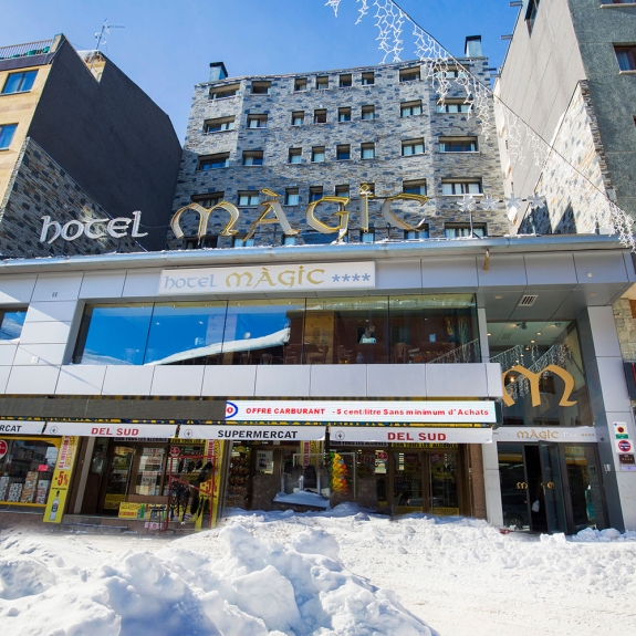 The outside of the hotel