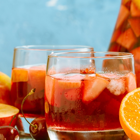 Jug and glasses of Sangria