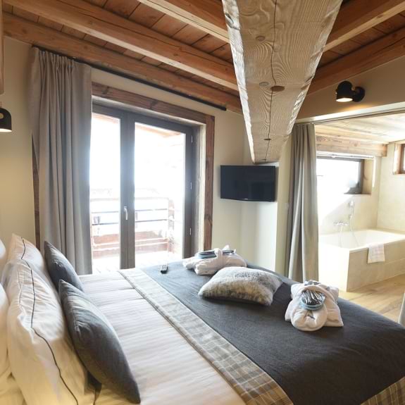 A double room in a two bedroom suite