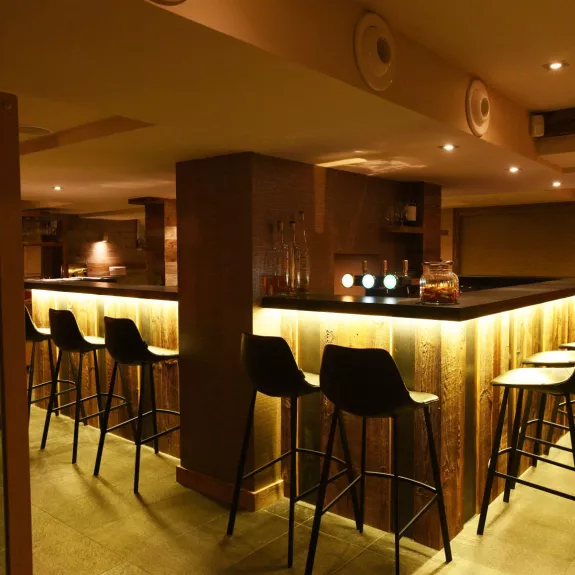 The hotel bar