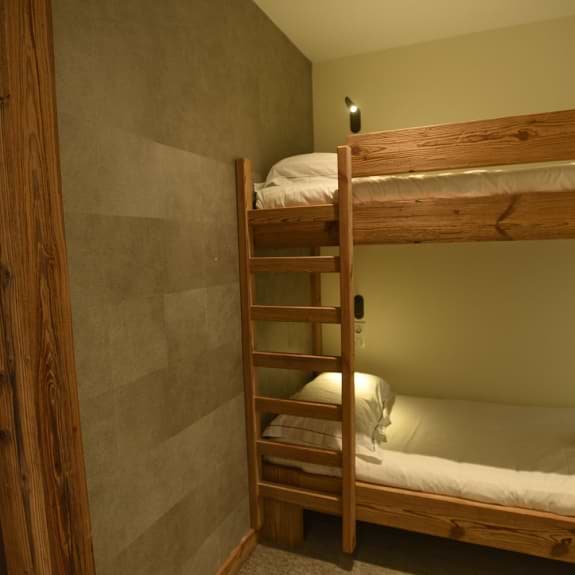 The bunk area in a family room