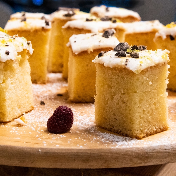 Freshly made afternoon tea and cake