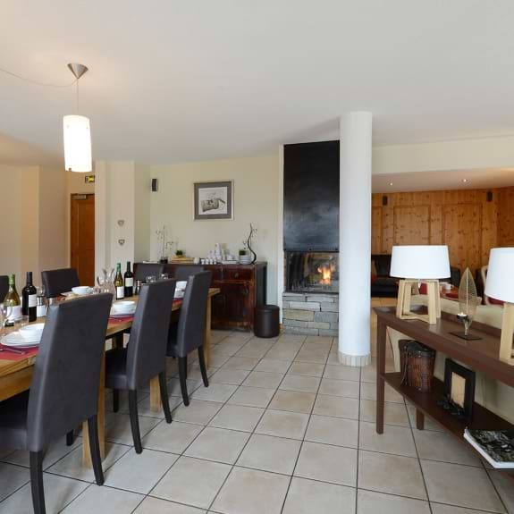 Relax with the open fireplace