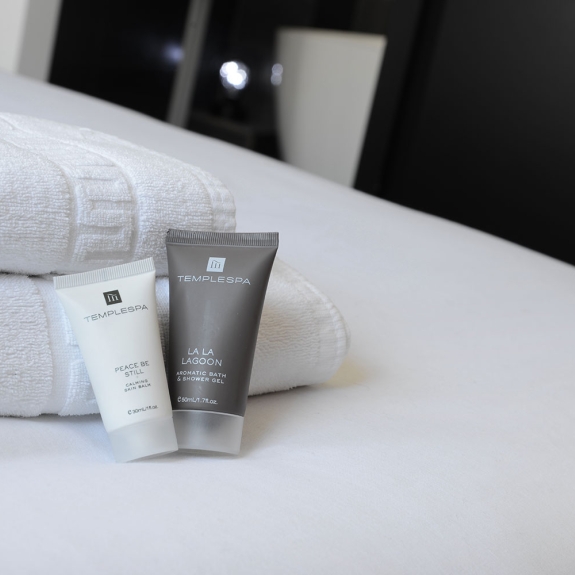Luxurious Temple Spa products in every room